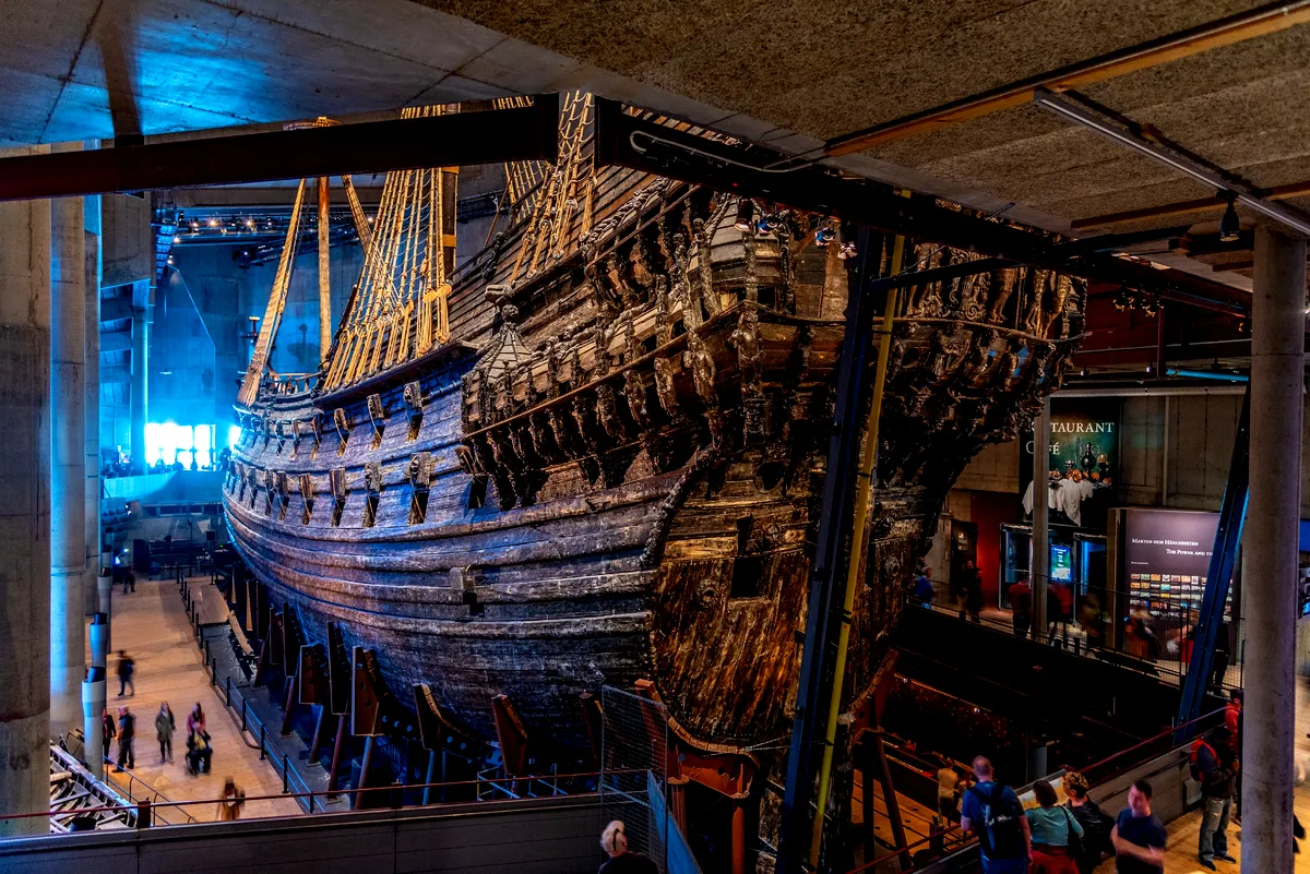 Restauriertes Vasa-Schiff