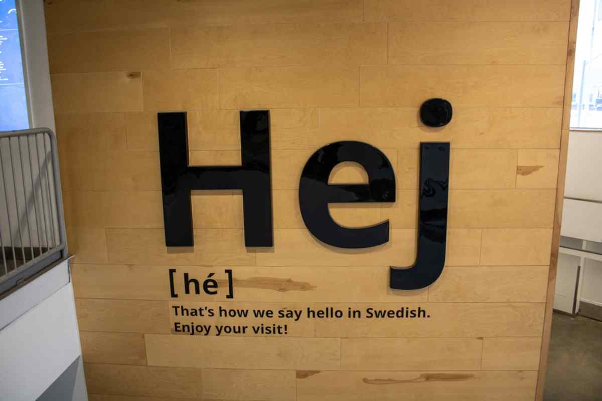 Boad with Swedish Language at Ikea