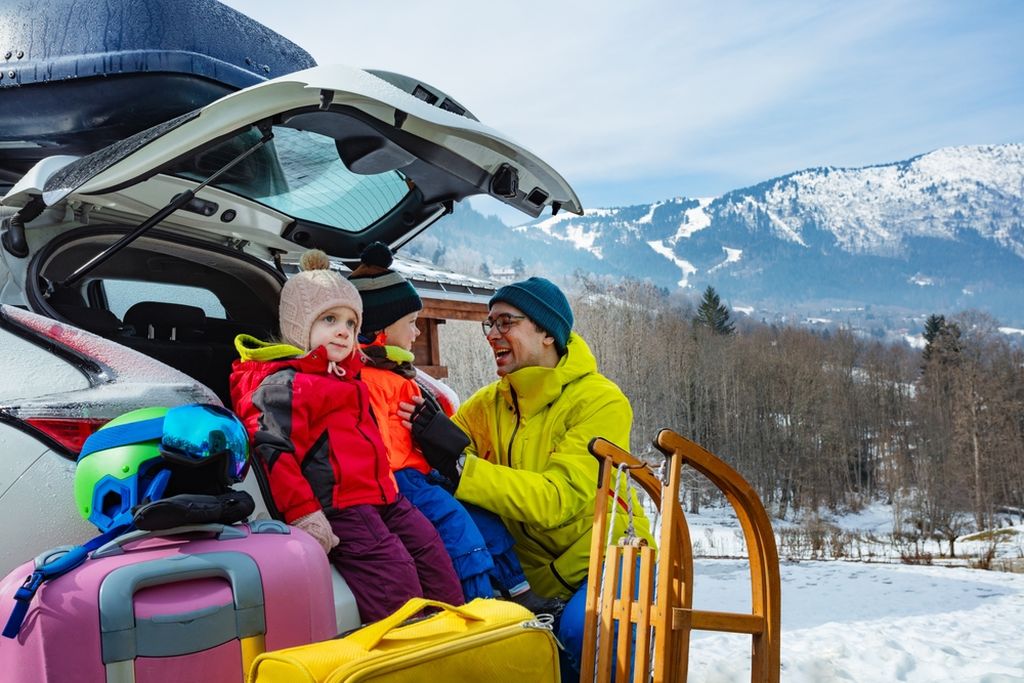 Family in a winter holidays